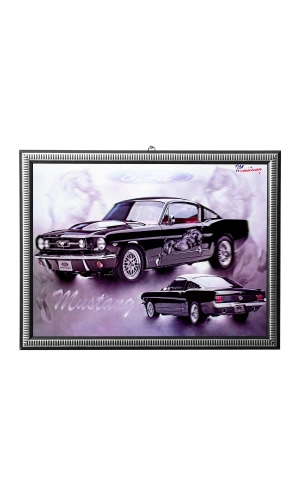 5d recine elmas boyama 180° hareketli klasik mustang araba cerceveli tablo resim