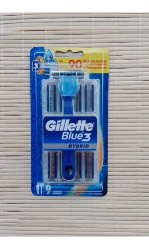 Acemi bedelli asker icin 3 bicakli gillette mach 3 hybrid Tiras Makinasi 1 + 9 Bicak jilet