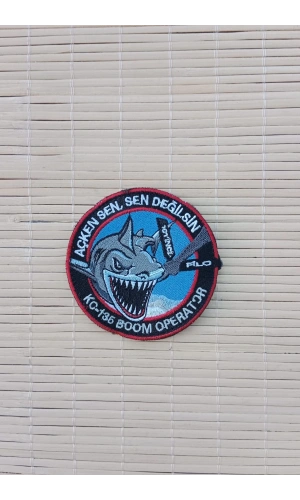 acken sen sen degilsin k c 135 boom operator yazili nakis islemeli arma patch pec