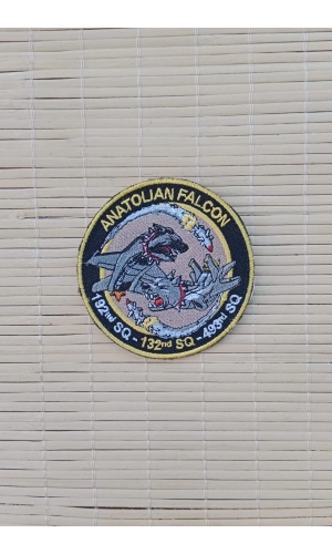 anatolian falcon 192. sQ 132. sQ 493. sQ yazili nakis islemeli arma patch pec