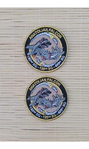 anatolian falcon 192. sQ 132. sQ 493. sQ yazili nakis islemeli arma pec patch