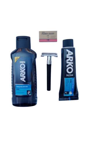 Arko Men Cool Tras Kolonyasi Arko Men Cool Tras Kremi Jel Orak Plastik Sapli Tras Makinasi Perma Sharp Jilet Tras Seti
