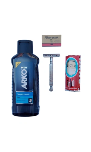 Arko Men Cool Tras Kolonyasi Tima 777 tras makinasi Perma Sharp Jilet Arko Berber Tras Sabunu Tras Seti