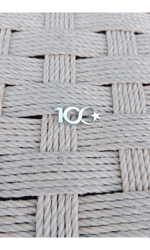 Beyaz Renkli 100. yil rozeti ceket yaka ignesi yaka rozeti