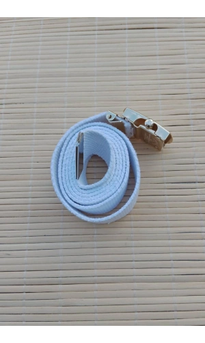 Beyaz Renkli Metal Sari Tokali Deniz Kuvvetleri isbasi Harici Dokuma Kaptan Kemer