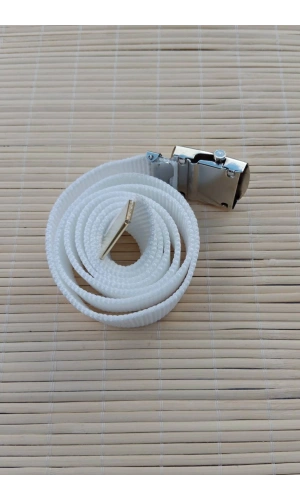 Beyaz Tokali Beyaz Renkli Deniz Kuvvetleri isbasi Harici Dokuma Kaptan Kemer