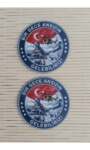 bir gece ansizin gelebiliriz 3d tpu termoplastik silikon kabartma nakis islemeli arma patch pec