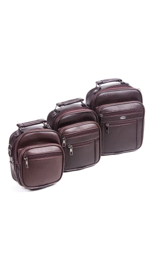 bordo renkli fermuarli 3 lu el cantasi