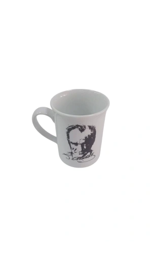 Cift Tarafli K.Ataturk Resimli imzali Ozel Tasarim Seramik Kupa Bardak