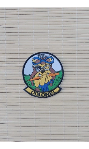 colonel yazili siluetli nakis islemeli arma patch pec