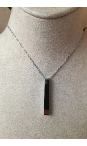 cubuklu tasarim ince silver zincirli gumus renkli kaliteli paslanmaz celik kolye stainless stell