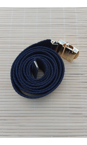 Deniz Kuvvetleri Lacivert Renkli Metal Sari Tokali isbasi Harici Dokuma Kemer