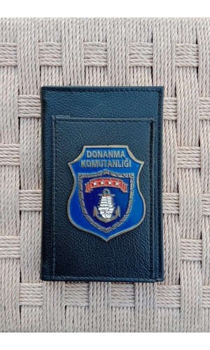 donanma komutanligi amblemli ozel tasarim hakiki deri rozetli bloknot