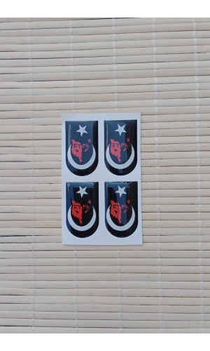 Eski Turkce Turk Yazili Kurtbasli Siyah Zemin Ayyildiz Silah Kabze Sarjor Alti Yapistirmali Sticker