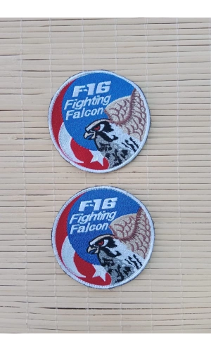 f 16 fighting falcon yazili sahin logolu nakis islemeli ayyildiz bayrakli arma pec patch