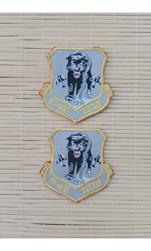 f 4e 2020 yazili ucak ve kaplan logolu nakis islemeli arma pec patch
