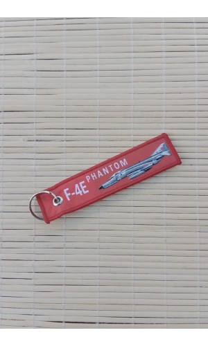 F 4E Phantom Remove Before Flight Yazili Kirmizi Nakis islemeli Bez Anahtarlik