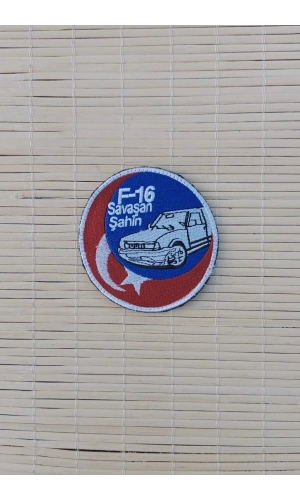 f 16 savasan sahin nakis islemeli arma patch pec