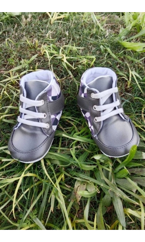 fume renkli ici pamuklu organik cocuk bebek ilkadim bagcikli patik sneaker casual ayakkabi