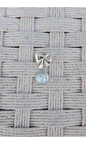 Gumus Dokum Ataturk kabartmali siluet yuvarlak ceket yaka ignesi yaka rozeti Bros