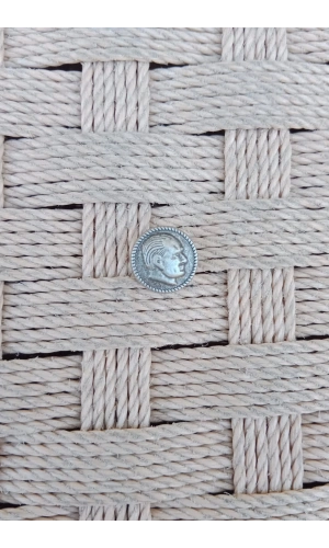 Gumus eskitme Dokum Ataturk kabartmali siluet yuvarlak ceket yaka ignesi yaka rozeti