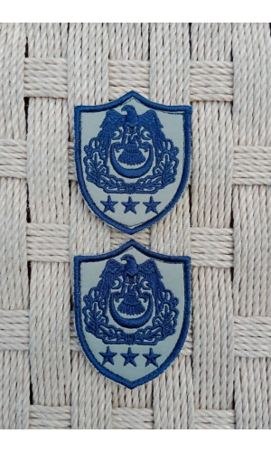 Hava Kuvvetleri Albay Subay Gri Zemin Kartal Nakisli Sirmali Mini Tisort Rutbesi