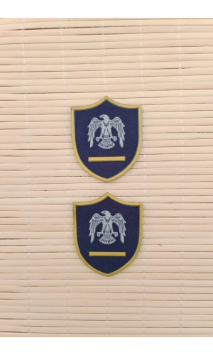 Hava Kuvvetleri Subay Astegmen Lacivert Zemin Kartal Nakisli Plastik Mini Yelek Rutbesi