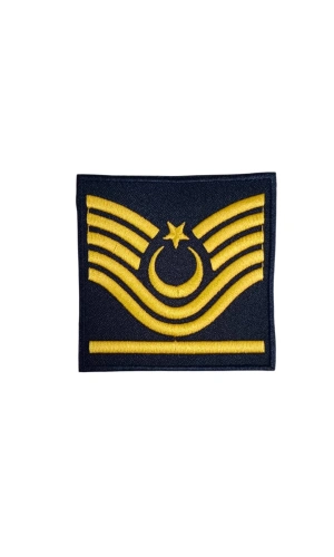 Hava Kuvvetleri Astsubay Bascavus Dahili ve Harici Lacivert Bez Nakis Kol Rutbe