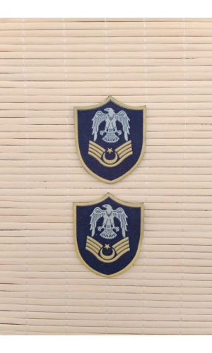 Hava Kuvvetleri Astsubay Ustcavus Lacivert Zemin Kartal Nakisli Plastik Mini Yelek Rutbesi