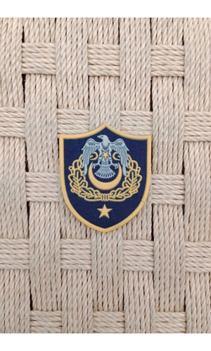 Hava Kuvvetleri Subay Binbasi Lacivert Zemin Kartal Nakisli Sirmali Mini Plastik Yelek Rutbe