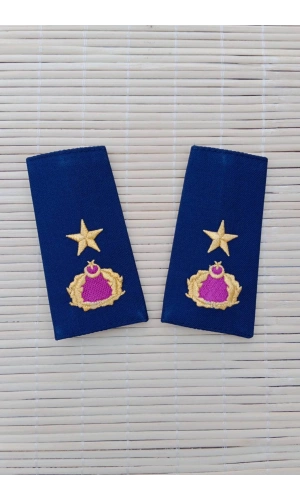 Hava Kuvvetleri Dahili Lacivert Renkli Binbasi Omuzluk Apolet Karargah Rutbe