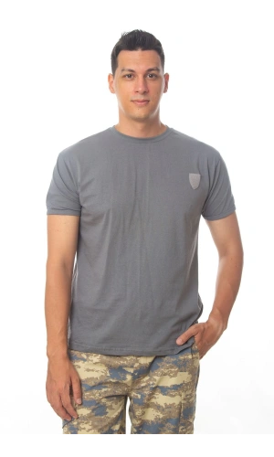 Hava kuvvetleri gri renkli kisa kollu pamuklu organik kaliteli subay astsubay rutbeli fanilasi