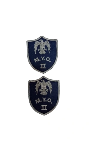 Hava Kuvvetleri Meslek Yuksek Okulu MYO 2 Lacivert Zemin Kartal Nakisli Mini Polar Arma Rutbesi