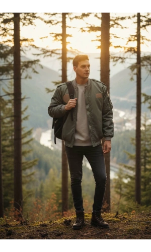 hava kuvvetleri sedef yesili renkli 4 cepli uzun kollu fermuarli citcitli ic cepli orjinal pilot mont ceket