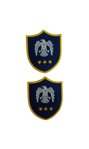 Hava Kuvvetleri Subay Yuzbasi Lacivert Zemin Kartal Nakisli Plastik Mini Yelek Rutbesi