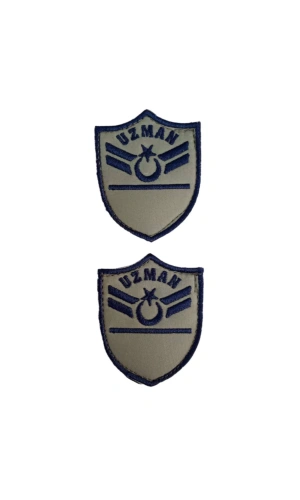 Hava Kuvvetleri Uzman Cavus 1 Kademe Gri Zemin Nakisli Mini Tisort Rutbesi