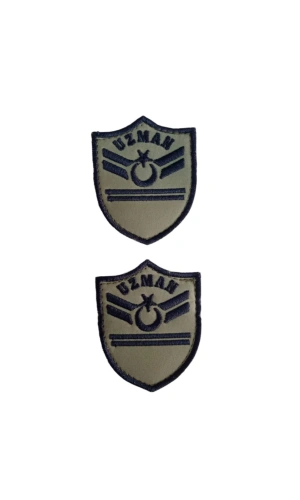 Hava Kuvvetleri Uzman Cavus 2 Kademe Gri Zemin Nakisli Mini Tisort Rutbesi