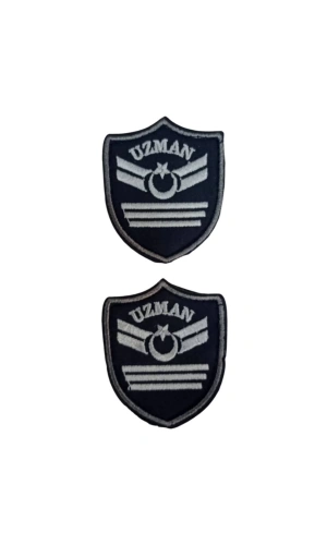 Hava Kuvvetleri Uzman Cavus 3 Kademe Lacivert Zemin Nakisli Mini Polar Arma Rutbesi