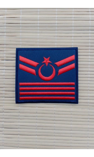 hava kuvvetleri uzman cavus 4 kademe lacivert zemin harici ve dahili bez nakis kol rutbe