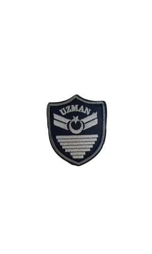 Hava Kuvvetleri Uzman Cavus 7 Kademe Lacivert Zemin Nakisli Mini Polar Rutbe Arma