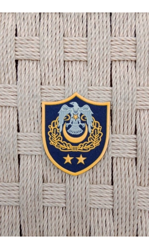 Hava Kuvvetleri Subay Yarbay Lacivert Zemin Kartal Nakisli Sirmali Mini Plastik Yelek Rutbe