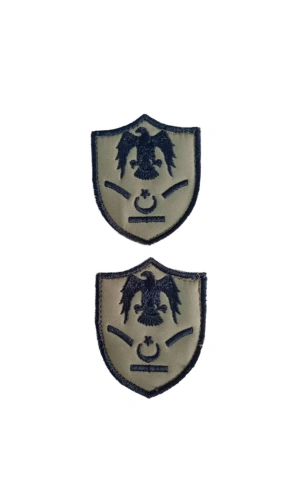 Hava Kuvvetleri Yedek Astsubay Gri Zemin Kartal Nakisli Mini Tisort Rutbesi