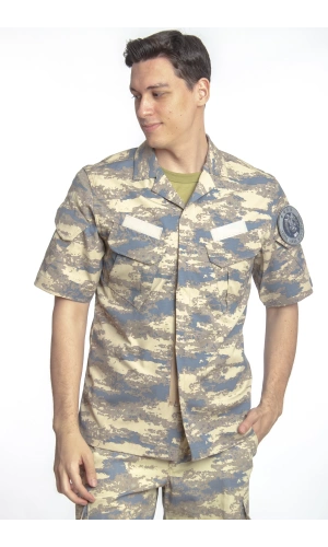 Hava Kuvvetleri Yeni Kamuflaj Renkli Kisa Kollu Orjinal Taktik Askeri Gomlek Short Sleeve Camouflage