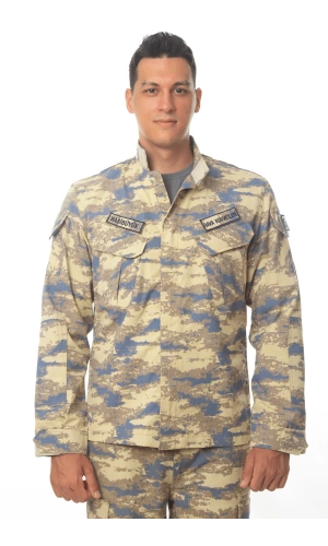 Hava Kuvvetleri Yeni Kamuflaj Renkli Uzun Kollu Taktik Askeri Gomlek Long Sleeve Camouflage