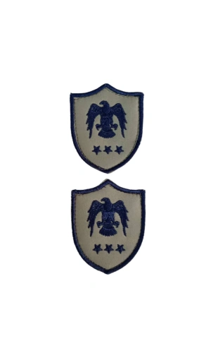 Hava Kuvvetleri Yuzbasi Gri Zemin Kartal Nakisli Mini Subay Tisort Rutbesi