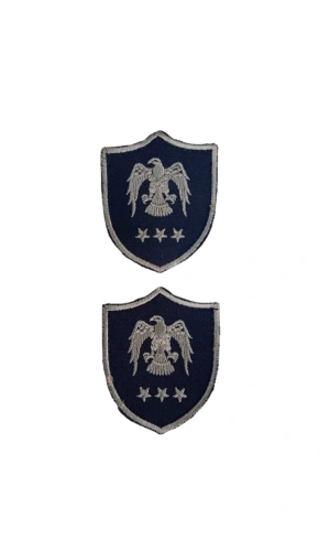 Hava Kuvvetleri Yuzbasi Lacivert Zemin Kartal Nakisli Mini Polar Arma Rutbesi