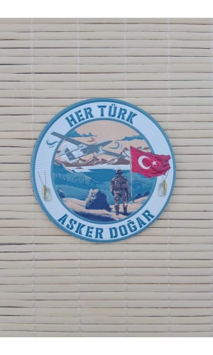 Her Turk Asker Dogar 3d TPU Termoplastik Silikon Kabartma islemeli Arma Pec Patch