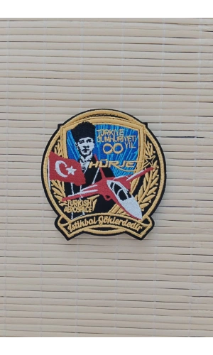 Hurjet istikbal Goklerdedir Turkish Aerospace Nakis islemeli arma patch pec