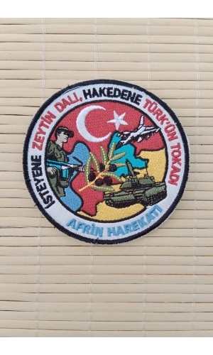 isteyene Zeytin Dali Hakedene Turkun Tokadi Afrin Harekati Nakis islemeli Arma Pec Patch