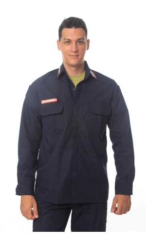 Jandarma Asayis Lacivert Renk Rengi Solmayan Uzun Kollu Orjinal Taktik Gomlek